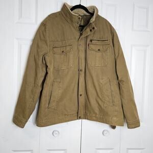 Levi's Men's XXL Canvas Zip-Up Quilt Lined Trucker Jacket Five-Pocket Vintage